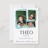 Faire-part de naissance Garçon - Fusain 案内状 (正面)