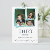 Faire-part de naissance Garçon - Fusain 案内状 (スタンド正面)