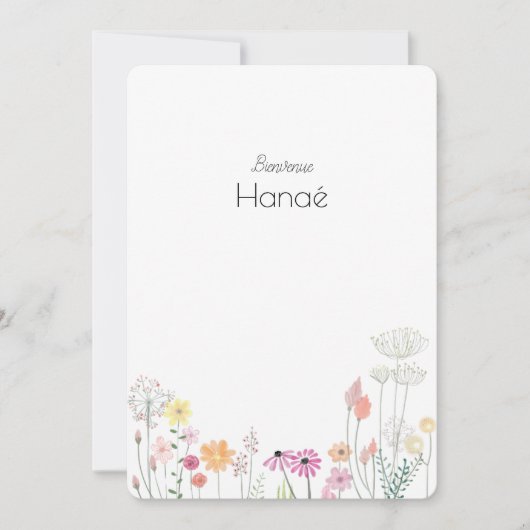 Faire-part de naissance Hanaé セーブザデート (正面)