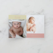 Faire-Part de Naissance jumeaux - format plié カード (内部)