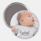 Faire-Part de naissance magnet Raphaël マグネット (正面/裏面)