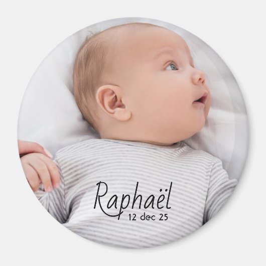 Faire-Part de naissance magnet Raphaël マグネット (正面)