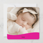 Faire part de naissance "Pink" シーズンカード (裏面)