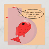 Faire-part de naissance "poisson d'avril" 案内状 (正面/裏面)