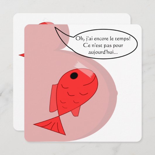 Faire-part de naissance "poisson d'avril" 案内状 (正面/裏面)