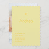 Faire-Part de naissance Poudré - Andréa 招待状 (正面/裏面)