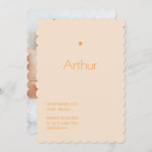 Faire-Part de naissance Poudré - Arthur 招待状 (正面/裏面)