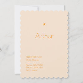 Faire-Part de naissance Poudré - Arthur 招待状