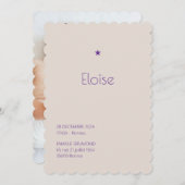 Faire-Part de naissance Poudré - Héloise 招待状 (正面/裏面)