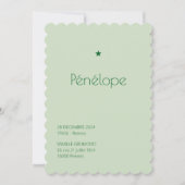 Faire-Part de naissance Poudré - Pénélope 招待状 (正面)