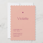 Faire-Part de naissance Poudré - Violette 招待状 (正面)