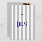 Faire part de naissance Riviera Gris Bleu セーブザデート (正面/裏面)