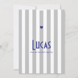 Faire part de naissance Riviera Gris Bleu セーブザデート