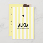 Faire part de naissance Riviera Jaune et Noir セーブザデート (正面/裏面)