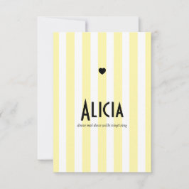 Faire part de naissance Riviera Jaune et Noir セーブザデート