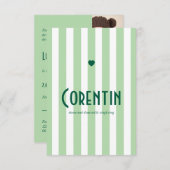 Faire part de naissance Riviera Vert  セーブザデート (正面/裏面)