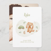 Faire-Part de naissance Robin 招待状 (正面/裏面)