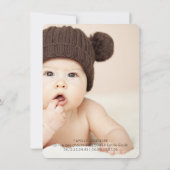 Faire-Part de naissance Robin 招待状 (裏面)