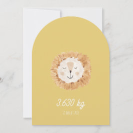 Faire part de naissance simple Petit Lion 招待状