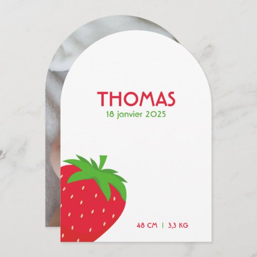 Faire-part de naissance Thomas 招待状 (正面/裏面)