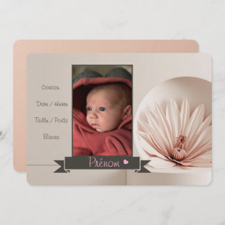 Faire-part Fille 招待状