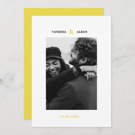 Faire-Part "Flavus" 招待状 (正面/裏面)