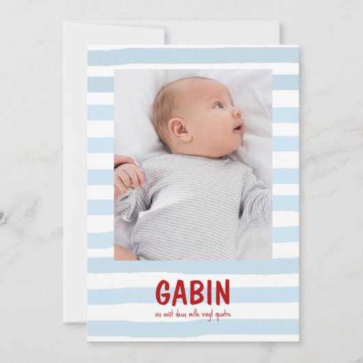 Faire-Part Gabin 招待状 (正面)