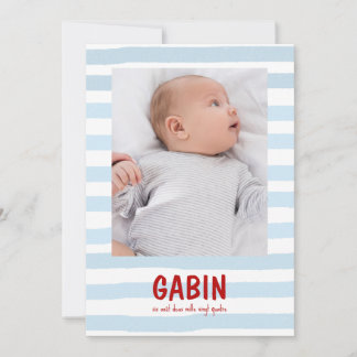Faire-Part Gabin 招待状