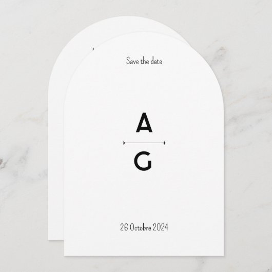 Faire Part "Lettrus" 招待状 (正面/裏面)