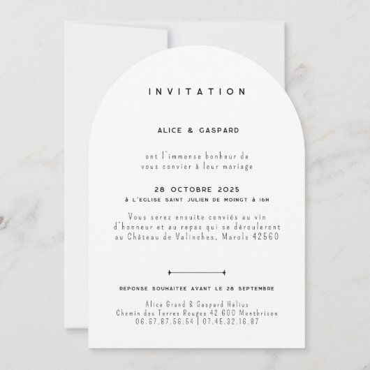 Faire Part "Lettrus" 招待状 (裏面)