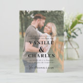 Faire-Part Mariage Avec Photo  招待状 (スタンド正面)