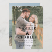 Faire-Part Mariage Avec Photo  招待状 (正面/裏面)