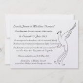 Faire-part mariage Paon 招待状 (裏面)