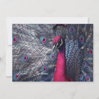 Faire-part mariage Paon 招待状