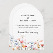 Faire-part Mariage printanier 招待状 (正面/裏面)