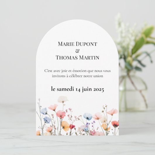 Faire-part Mariage printanier 招待状 (スタンド正面)
