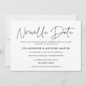 Faire-part Mariage reporté & Nouvelle date 招待状 (正面)