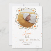 Faire-part naissance lapin fleur 案内状 (裏面)