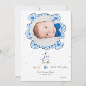 Faire-part naissance lapin fleur 案内状 (裏面)