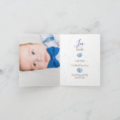 Faire-part naissance lapin photo Florals 案内状 (内部)