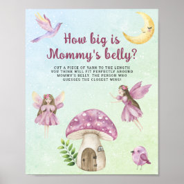 Fairies baby shower How big is mommy's belly game  ポスター