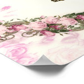Fairies Dancing Vintage Flowers ポスター (角)