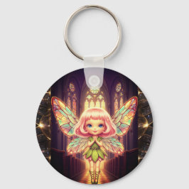 Fairies, stained glass, cathedrals, fantasy,Prayer キーホルダー