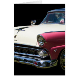 fairlaneの白い紫色のクロムクラシック車