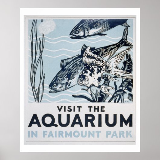 Fairmount Park Aquarium Vintage WPA Poster ポスター (正面)