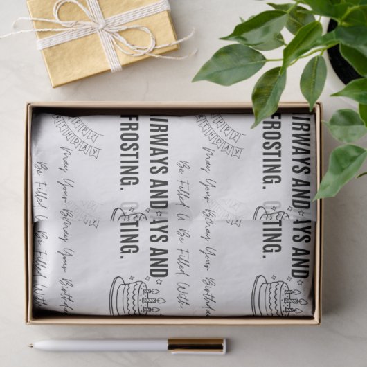 Fairways And Frosting Funny Golfer Birthday  薄葉紙 (ギフト)