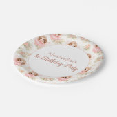 Fairy 1st Birthday Girl ペーパープレート (アングル)