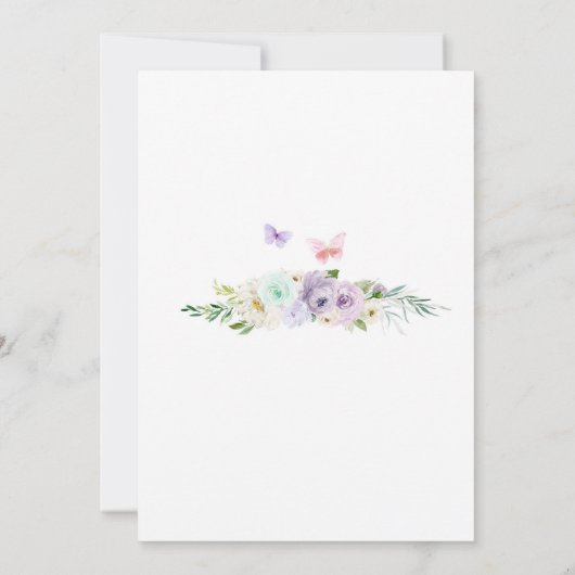 Fairy 1st Birthday Invitation 招待状 (裏面)