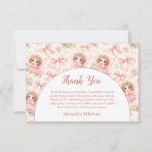 Fairy 1st Birthday Whimsical Garden サンキューカード (正面)