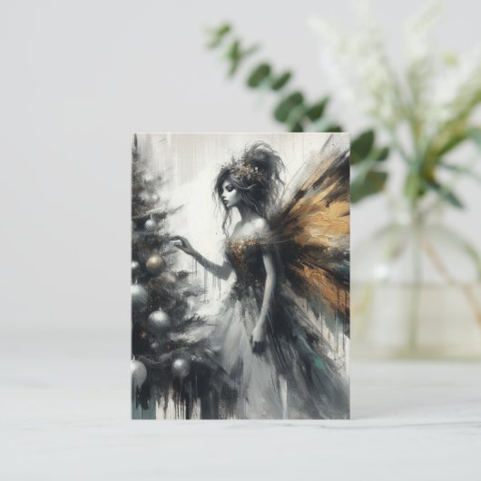 Fairy and Christmas Tree Glitch ポストカード (スタンド正面)